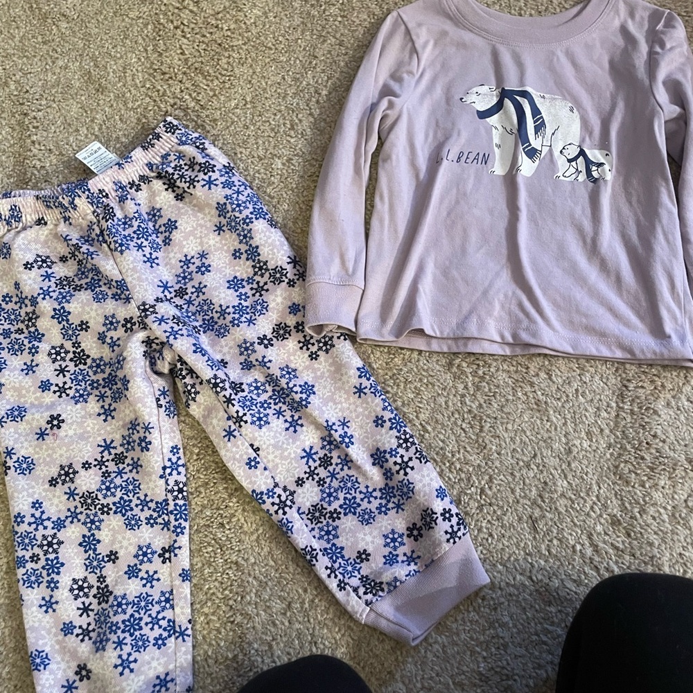 LLBEAN toddler pajama set 3T